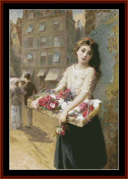 Flower Girl - A.E. Mulready pdf cross stitch pattern