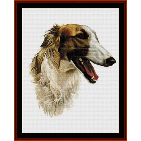 Counted Cross Stitch Pattern by Cross Stitch Collectibles depicting a Borzoi dog