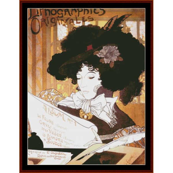 Counted Cross Stitch Pattern – Lithographies Originales by Georges De Feures - Cross Stitch Collectibles