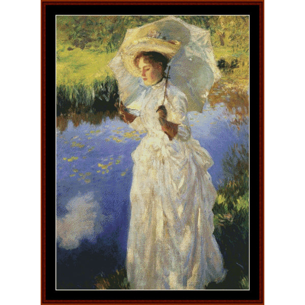 Counted Cross Stitch Pattern: A Morning Walk by John Singer Sargent – Cross Stitch Collectibles