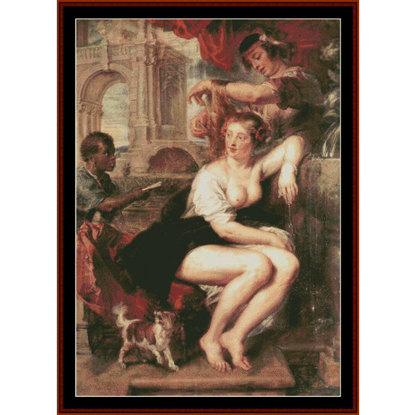 Counted Cross Stitch Pattern: Bathsheba at the Fountain by Peter Paul Rubens - Cross Stitch Collectibles