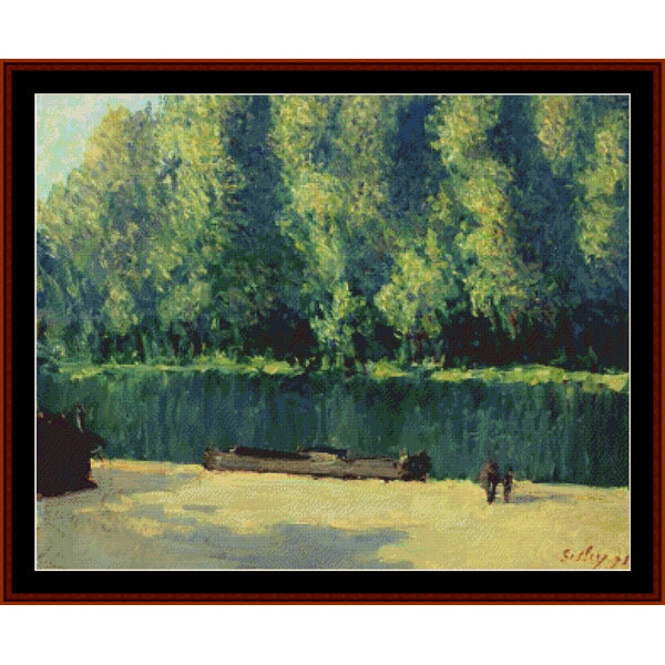 Counted Cross Stitch Pattern – By the Loing by Alfred Sisley - Cross Stitch Collectibles