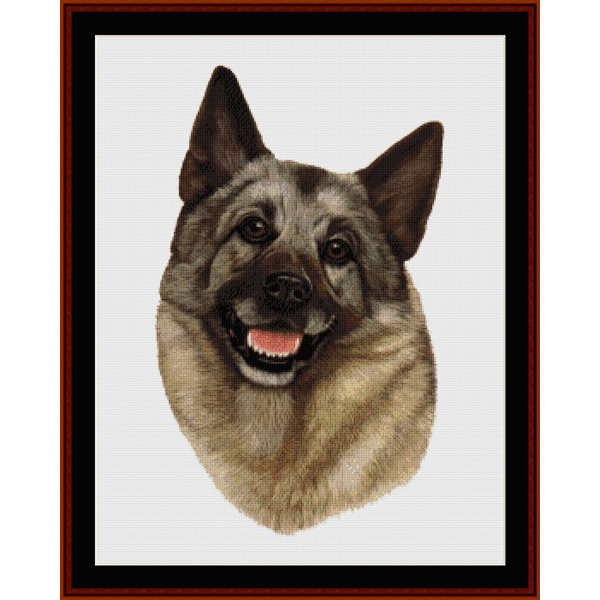 Counted Cross Stitch Pattern by Cross Stitch Collectibles depicting the image of an elkhound