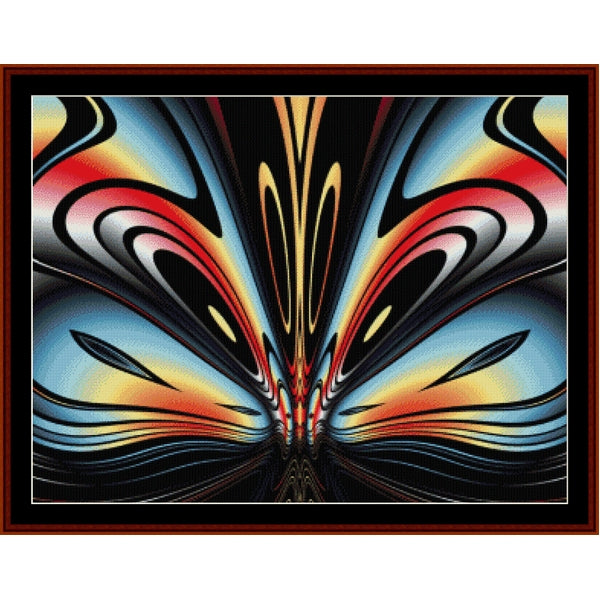 Abstract Counted Cross Stitch Pattern by Cross Stitch Collectibles with vibrant colors