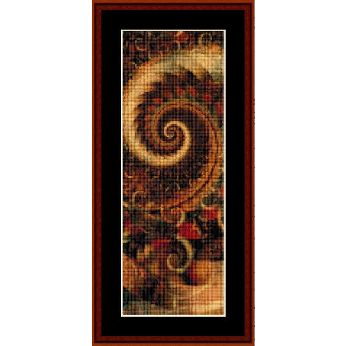 Decorative Counted Cross Stitch Pattern by Cross Stitch Collectibles with a spiral design