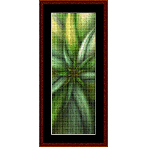 Counted Cross Stitch Pattern by Cross Stitch Collectibles of a green abstract design