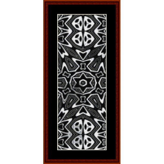 Black and white geometric Counted Cross Stitch Pattern by Cross Stitch Collectibles