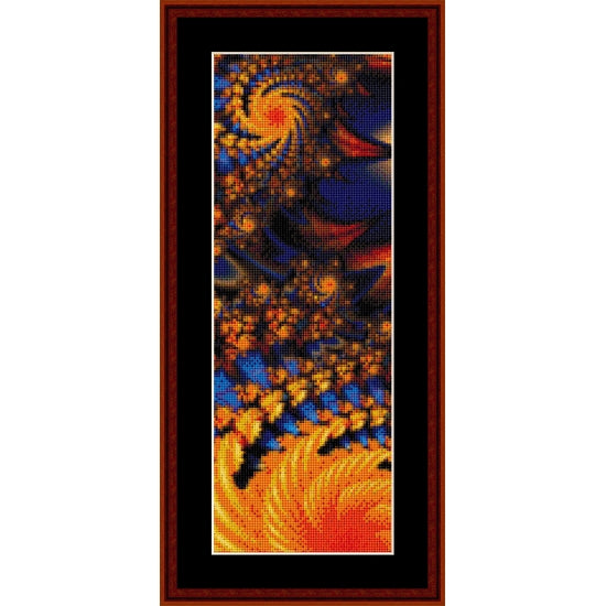 Decorative Counted Cross Stitch Pattern by Cross Stitch Collectibles with a colorful abstract design