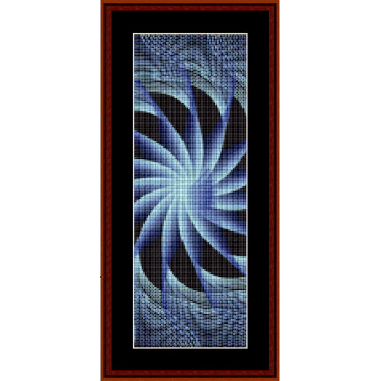 abstract Counted Cross Stitch Pattern by Cross Stitch Collectibles with blue and black design