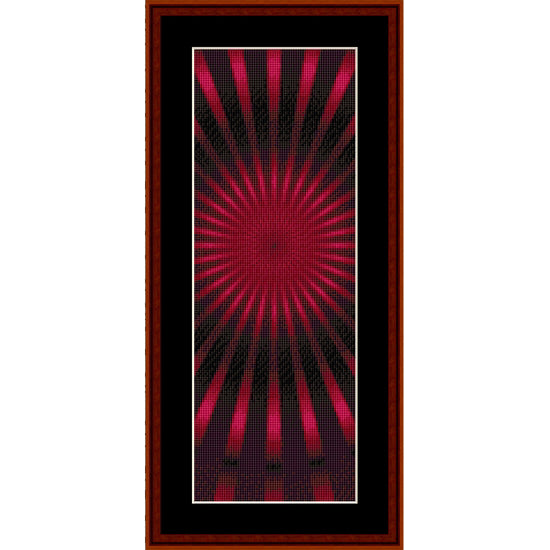 Counted Cross Stitch Pattern by Cross Stitch Collectibles with a red and black abstract design