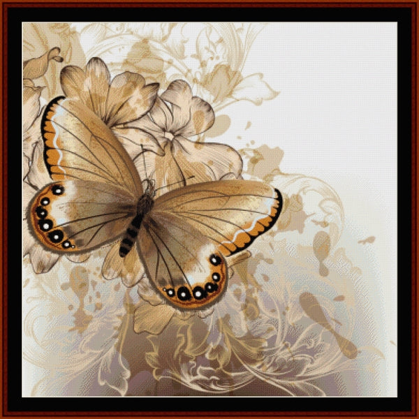 Butterfly Counted Cross Stitch Pattern by Cross Stitch Collectibles on floral design
