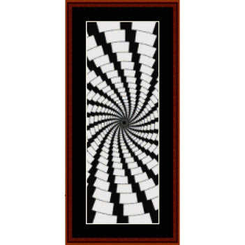 Black and white spiral Counted Cross Stitch Pattern by Cross Stitch Collectibles