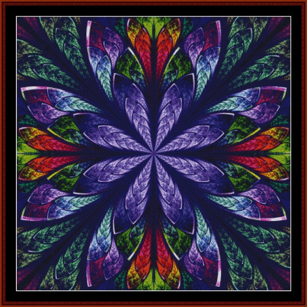 Colorful mandala Counted Cross Stitch Pattern by Cross Stitch Collectibles