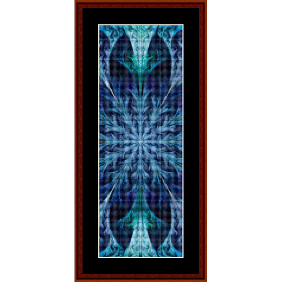 Counted Cross Stitch Pattern by Cross Stitch Collectibles with a blue abstract design