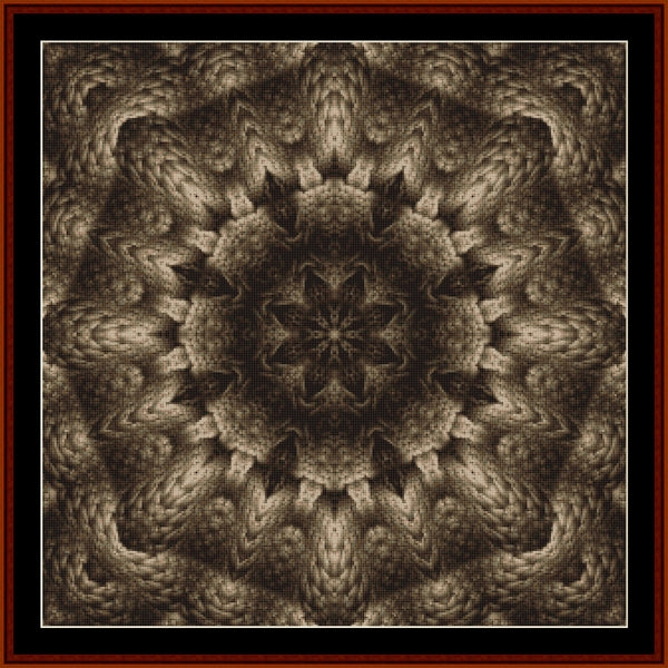 Mandala Counted Cross Stitch Pattern by Cross Stitch Collectibles in brown tones