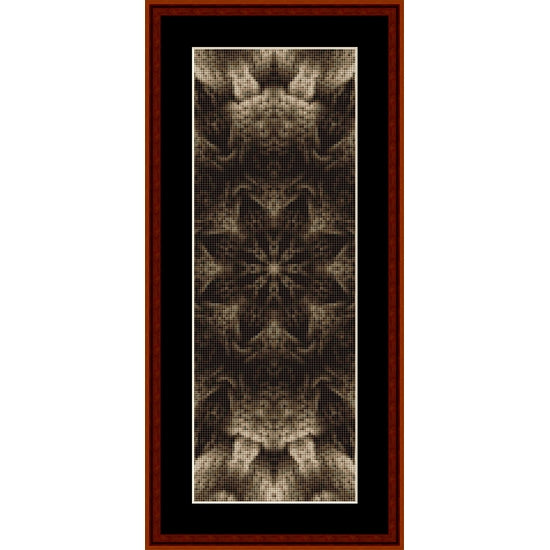 Counted Cross Stitch Pattern by Cross Stitch Collectibles with a brown geometric pattern