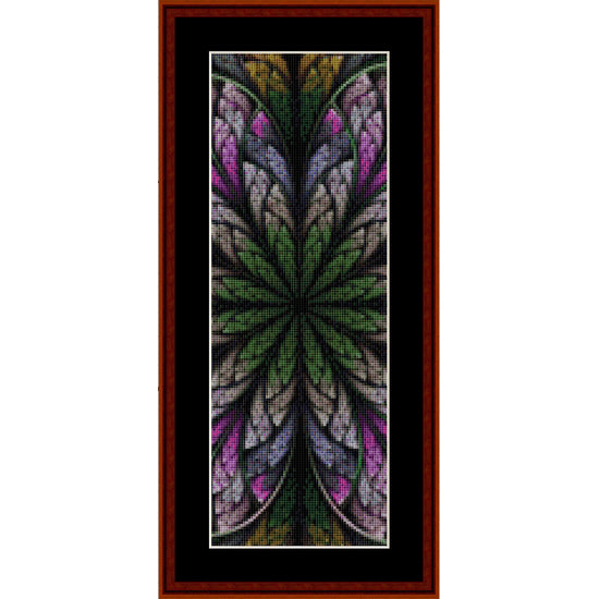 Decorative Counted Cross Stitch Pattern by Cross Stitch Collectibles with a colorful floral design