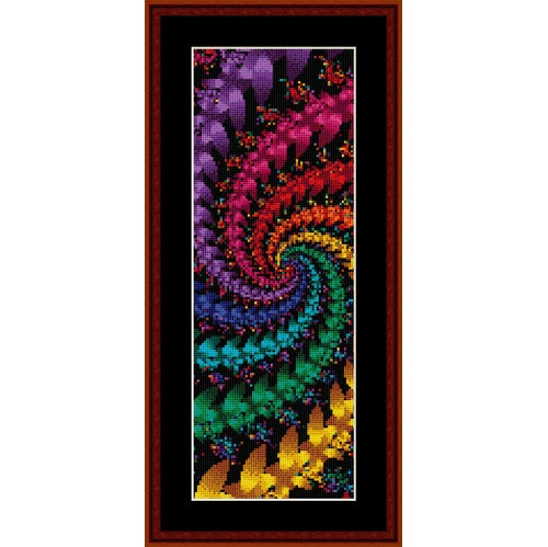 Colorful spiral Counted Cross Stitch Pattern by Cross Stitch Collectibles