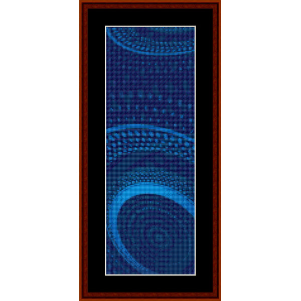 Counted Cross Stitch Bookmark Pattern by Cross Stitch Collectibles with blue abstract pattern