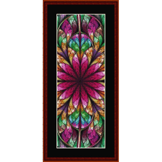 Colorful stained glass Counted Cross Stitch Pattern by Cross Stitch Collectibles