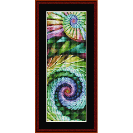 Colorful spiral Counted Cross Stitch Pattern by Cross Stitch Collectibles
