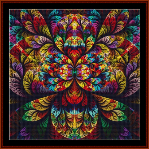 Colorful mandala Counted Cross Stitch Pattern by Cross Stitch Collectibles
