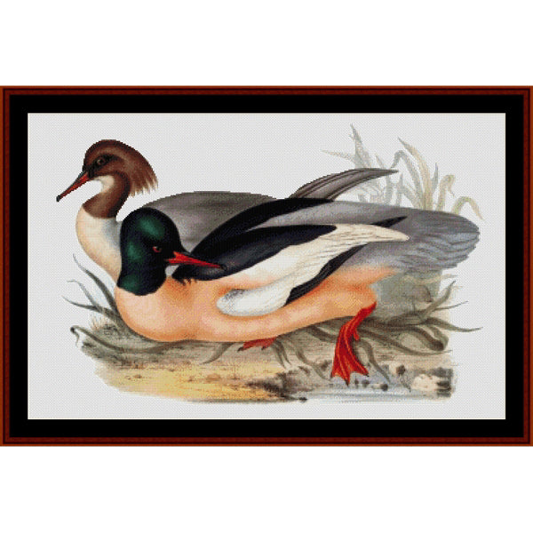 Counted Cross Stitch Pattern by Cross Stitch Collectibles of a duck with a detailed background