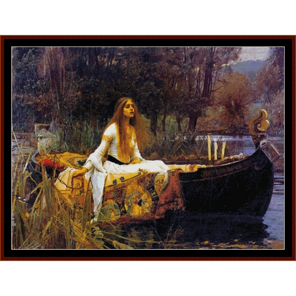 Counted Cross Stitch Pattern: Lady of Shallot II by J.W. Waterhouse by Cross Stitch Collectibles