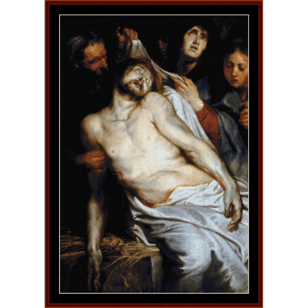 Counted Cross Stitch Pattern: Lamentation of Christ on Straw by Peter Paul Rubens- Cross Stitch Collectibles