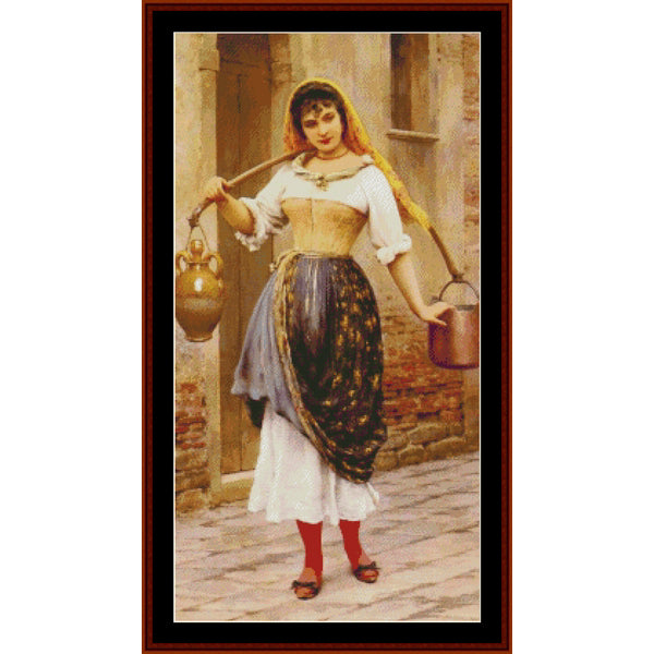 Counted Cross Stitch Pattern: Le Travail by Eugene de Blass