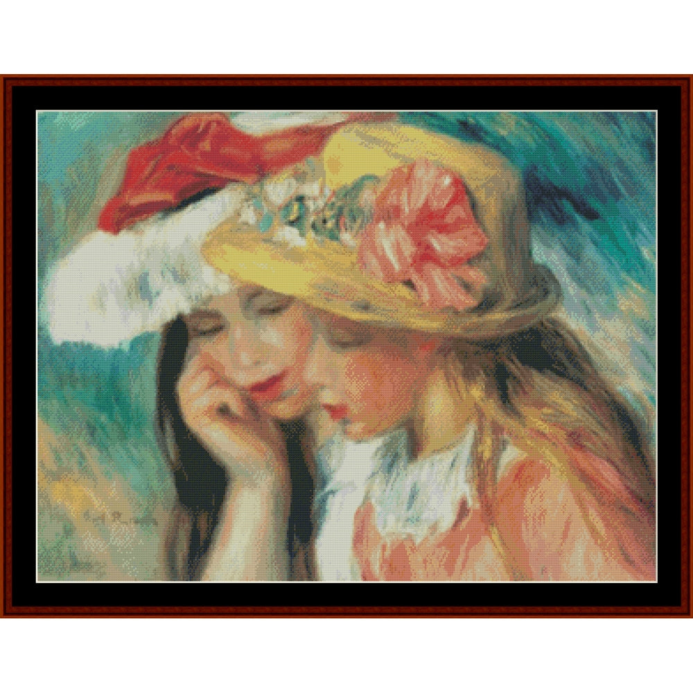 Counted Cross Stitch Pattern: Les Deux Souers by Pierre Auguste Renoir β Cross Stitch Collectibles