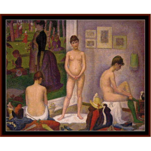 Counted Cross Stitch Pattern: Les Poseuses by Georges Seurat – Cross Stitch Collectibles