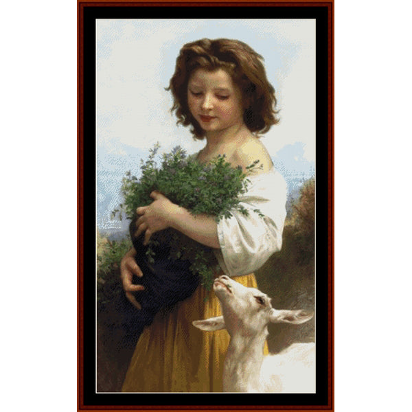 Counted Cross Stitch Pattern: Little Esmerelda by William Bouguereau – Cross Stitch Collectibles