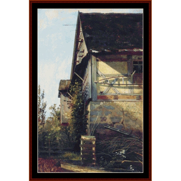 Counted Cross Stitch Pattern: Little House in Dusseldorf by Ivan Shishkin – Cross Stitch Collectibles