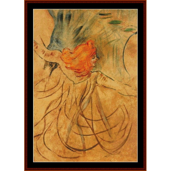 Counted Cross Stitch Pattern: Loie Fuller by Toulouse Lautrec – Cross Stitch Collectibles