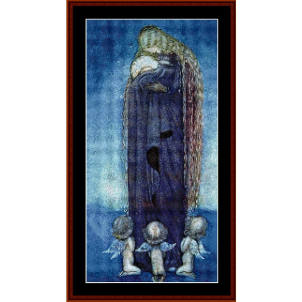 Counted Cross Stitch Pattern: Madonna by John Bauer – Cross Stitch Collectibles