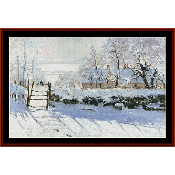 Counted Cross Stitch Pattern: Magpie by Claude Monet – Cross Stitch Collectibles