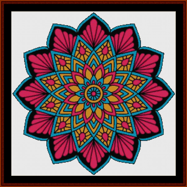 Counted Cross Stitch Pattern: Mandala 12 – Large - Cross Stitch Collectibles