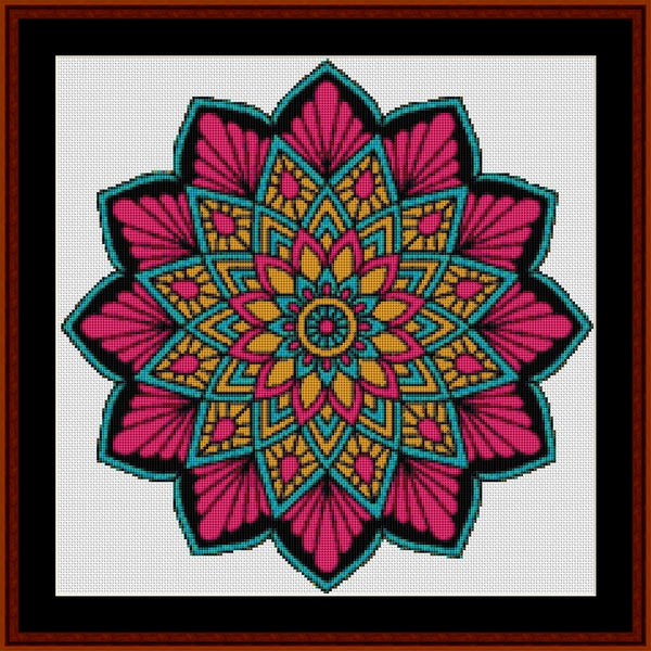Counted Cross Stitch Pattern: Mandala 12 – Small - Cross Stitch Collectibles