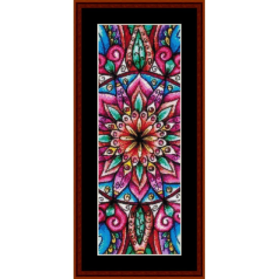 Counted Cross Stitch Pattern: Mandala 23 Bookmark - Cross Stitch Collectibles
