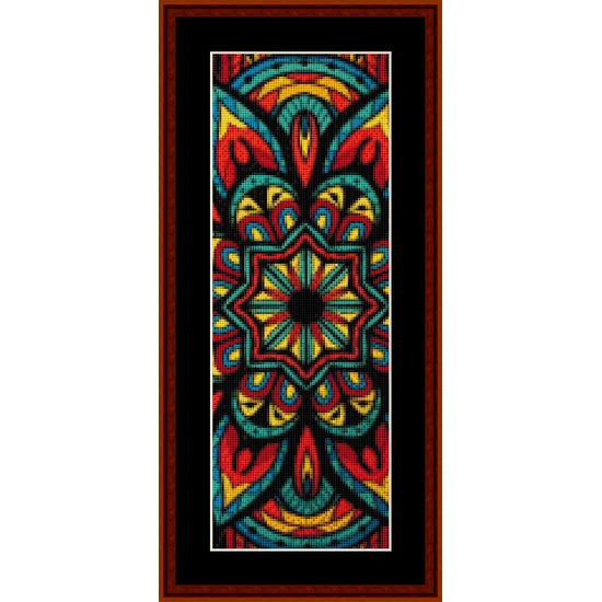 Counted Cross Stitch Pattern: Mandala 27 Bookmark - Cross Stitch Collectibles
