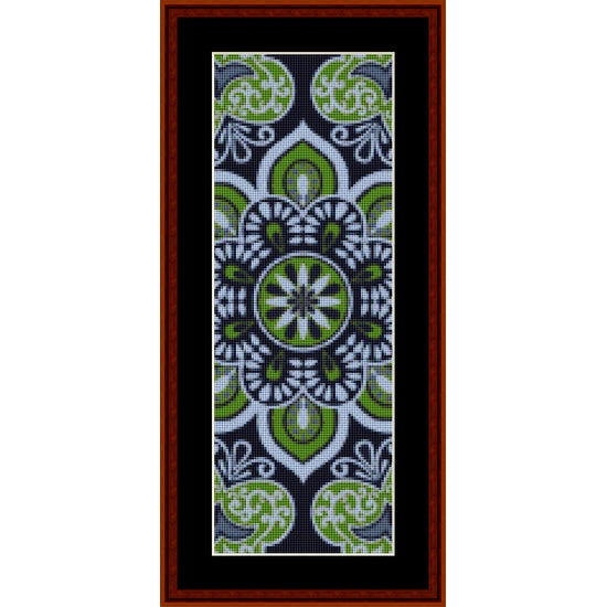 Counted Cross Stitch Pattern: Mandala 29 Bookmark - Cross Stitch Collectibles