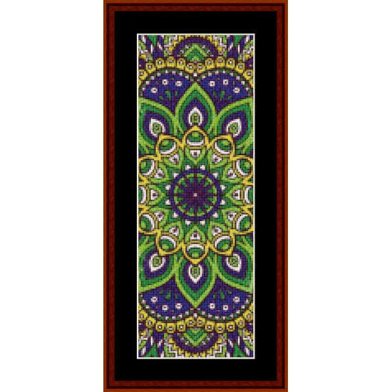 Counted Cross Stitch Pattern: Mandala 2 Bookmark - Cross Stitch Collectibles