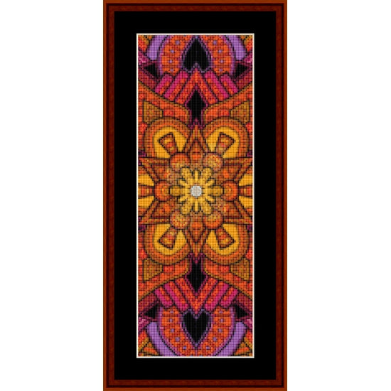 Counted Cross Stitch Pattern: Mandala 33 Bookmark - Cross Stitch Collectibles
