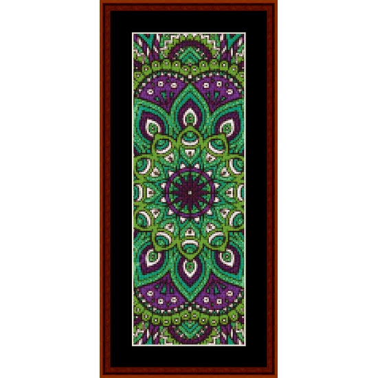 Counted Cross Stitch Pattern: Mandala 40 Bookmark - Cross Stitch Collectibles