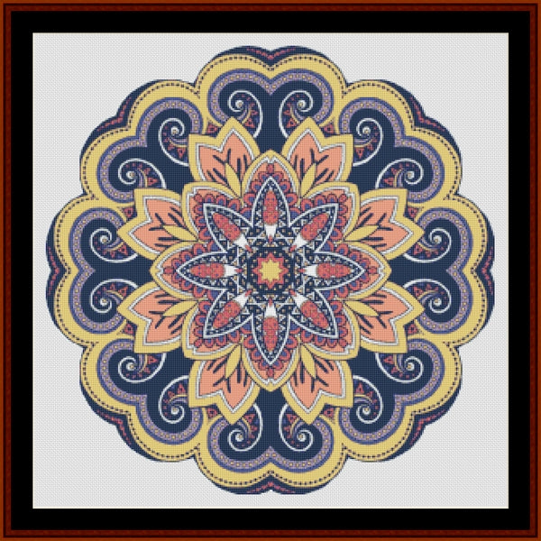 Counted Cross Stitch Pattern: Mandala 50 (Large) - Cross Stitch Collectibles