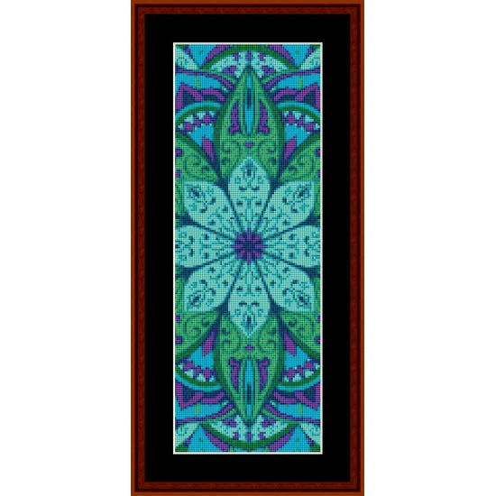 Counted Cross Stitch Pattern: Mandala 5 Bookmark - Cross Stitch Collectibles