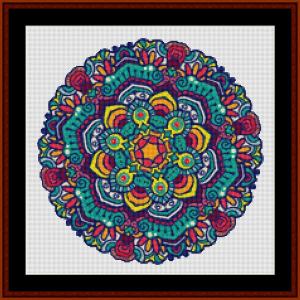 Counted Cross Stitch Pattern: Mandala 95 - Cross Stitch Collectibles