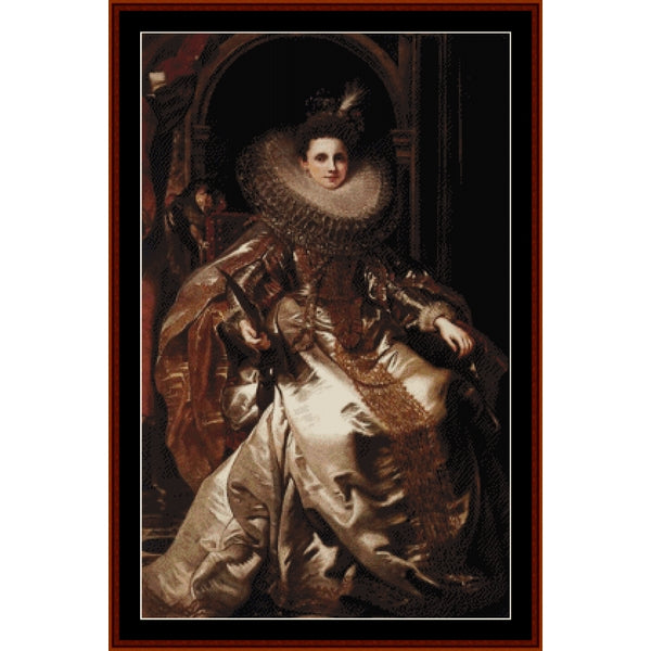 Counted Cross Stitch Pattern: Maria Serra Pallavicino by Peter Paul Rubens - Cross Stitch Collectibles