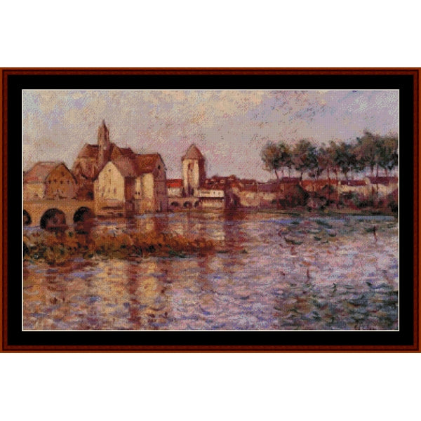 Counted Cross Stitch Pattern: Moret Sur Loing, 1892 by Alfred Sisley - Cross Stitch Collectibles